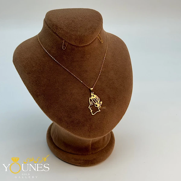 آویز چهره (رخ) طلا لیزری